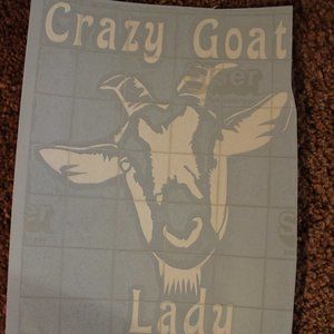 Crazy Goat Lady Decal